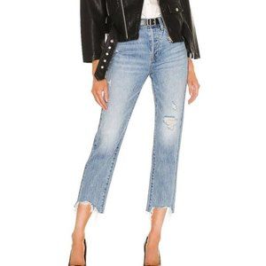 Pistola Medium Wash Slim Distressed Cropped Jeans Size 25